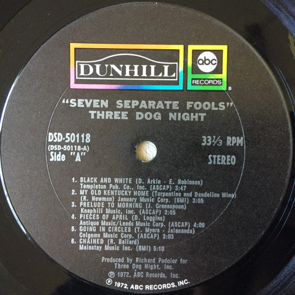Three Dog Night - Seven Separate Fools (LP, Album, Pit)