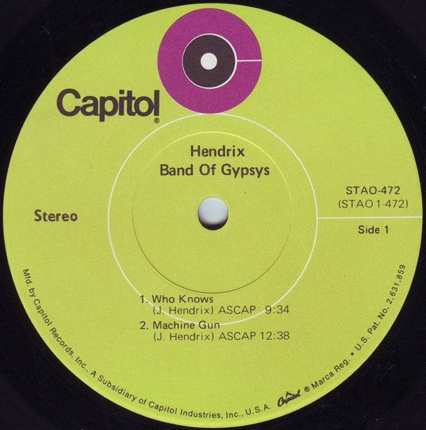 Hendrix* - Band Of Gypsys (LP, Album, Gat)