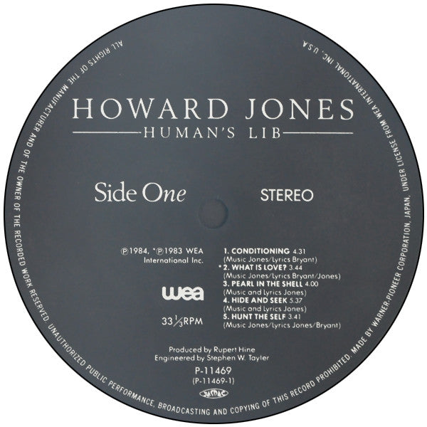 Howard Jones - Human's Lib (LP, Album)