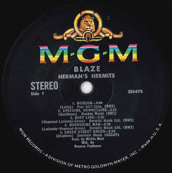 Herman's Hermits - Blaze (LP, Album, MGM)