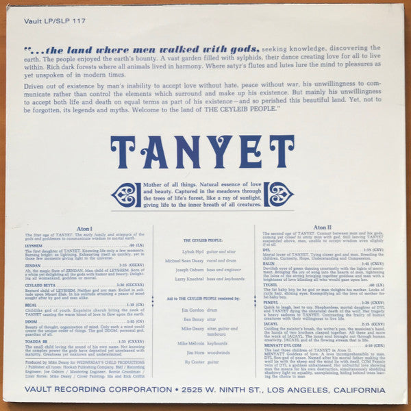 The Ceyleib People - Tanyet (LP, Album, RE)