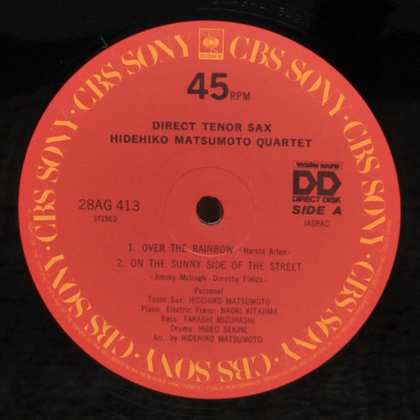 Hidehiko Matsumoto Quartet - Direct Tenor Sax (12"", Album)