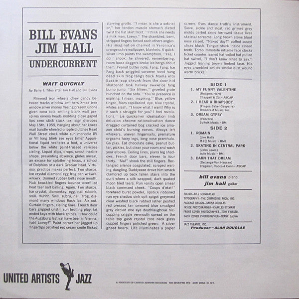 Bill Evans / Jim Hall - Undercurrent (LP, Album, RE)