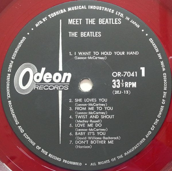 The Beatles - Meet The Beatles! (LP, Album, Mono, RE, Red)