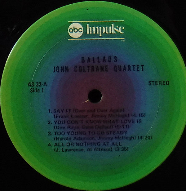 John Coltrane Quartet* - Ballads (LP, Album, RE, Gre)