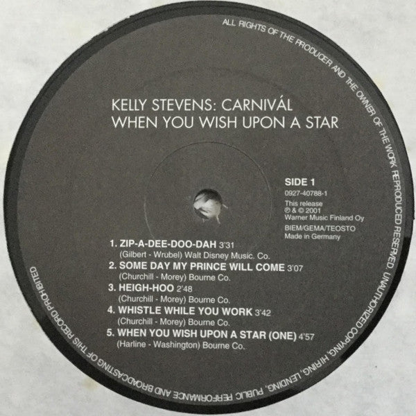 Kelly Stevens (2) - When You Wish Upon A Star(LP, Album, RE, RM)