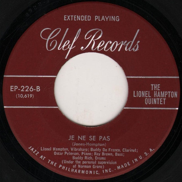 The Lionel Hampton Quintet* - The Lionel Hampton Quintet (7"", EP)