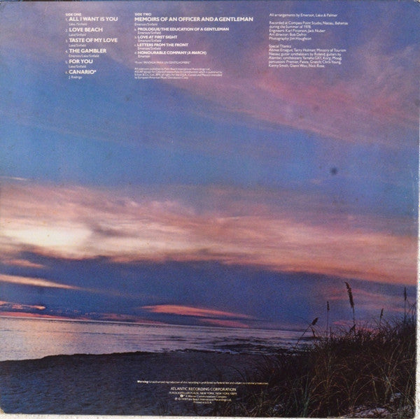 Emerson, Lake & Palmer - Love Beach (LP, Album, MO )