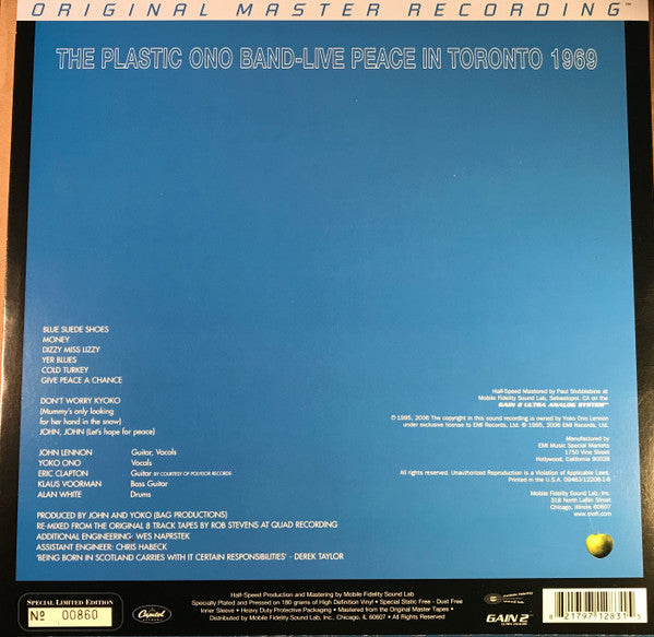 The Plastic Ono Band - Live Peace In Toronto 1969 (LP, Ltd, RM)