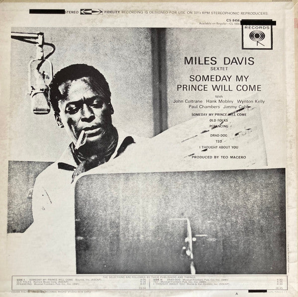 Miles Davis Sextet* - Someday My Prince Will Come (LP, Album, RE, Ter)