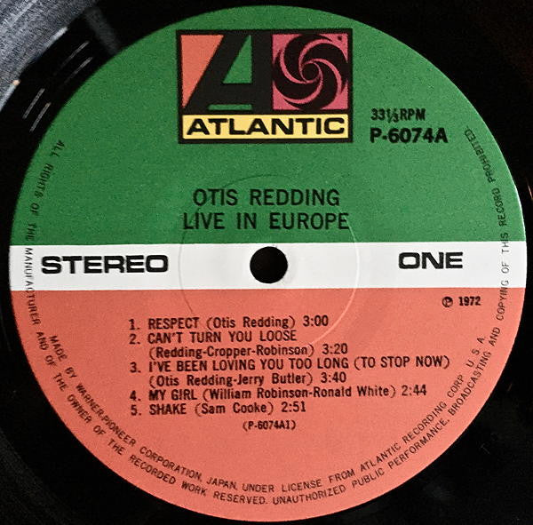 Otis Redding - Otis Redding Live In Europe (LP, Album, RE)