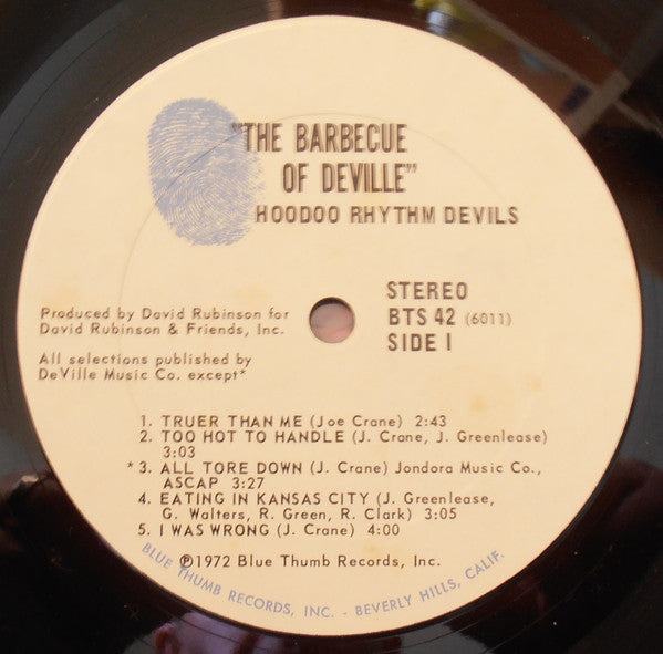 Hoodoo Rhythm Devils - The Barbecue Of Deville (LP, Album)