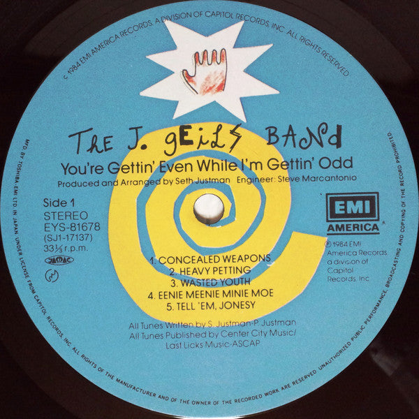The J. Geils Band - You're Gettin' Even While I'm Gettin' Odd(LP, A...