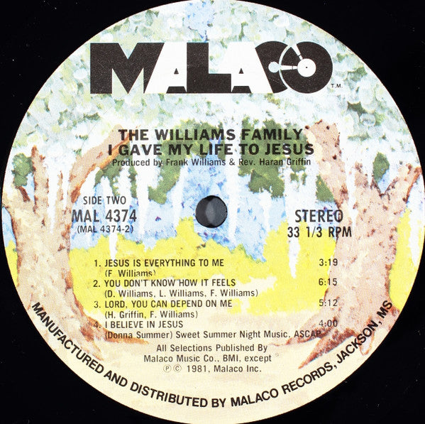 The Williams Family - I Gave My Life To Jesus (LP)