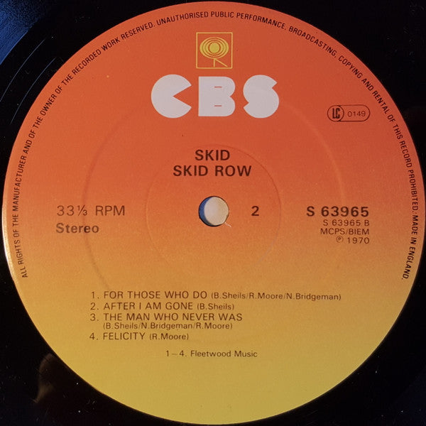 Skid Row (2) - Skid Row (LP, Album, M/Print, RE)
