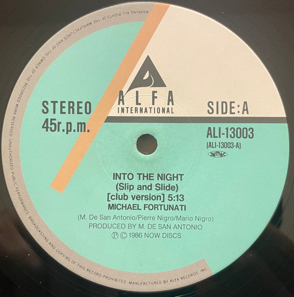 Michael Fortunati - Into The Night / Give Me Up (12"")