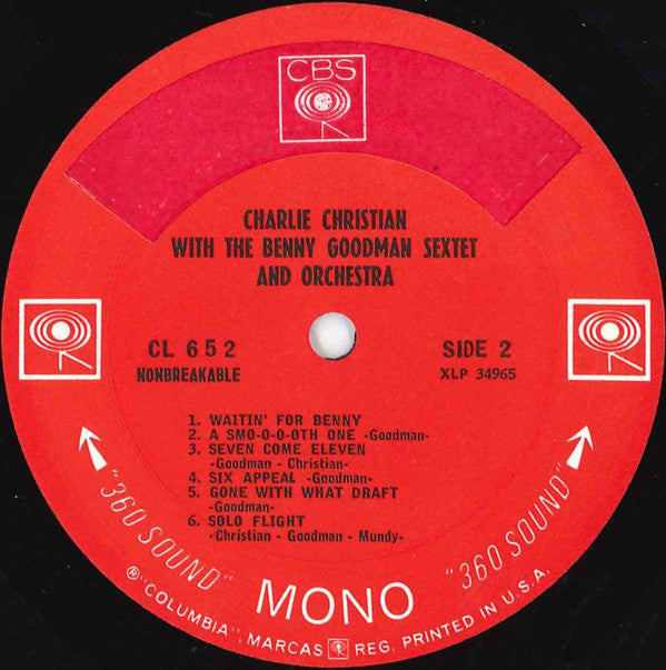 Charlie Christian - With The Benny Goodman Sextet And Orchestra(LP,...