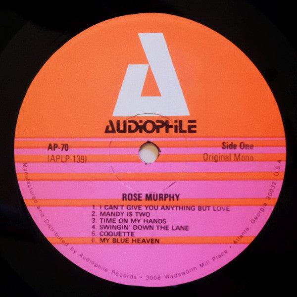 Rose Murphy - Rose Murphy (LP, Album, Mono, RM)