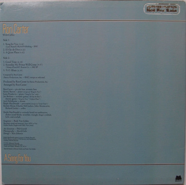 Ron Carter - A Song For You (LP, Album)