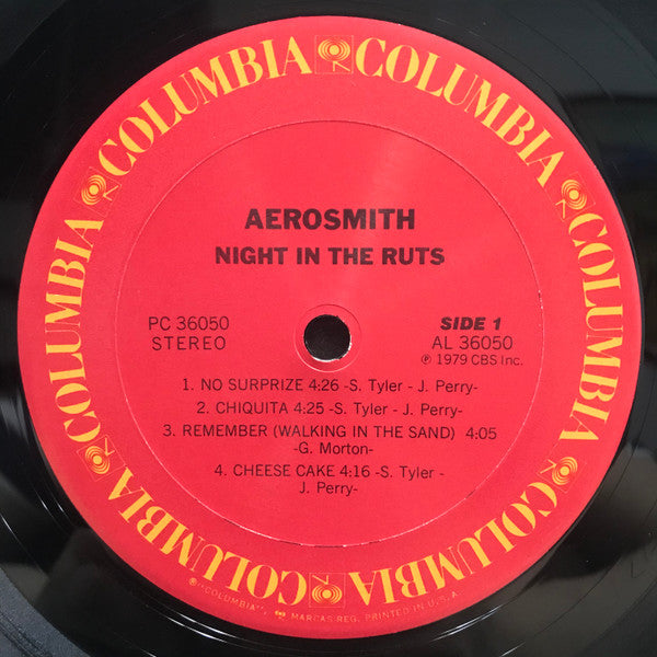 Aerosmith - Night In The Ruts (LP, Album, RE)