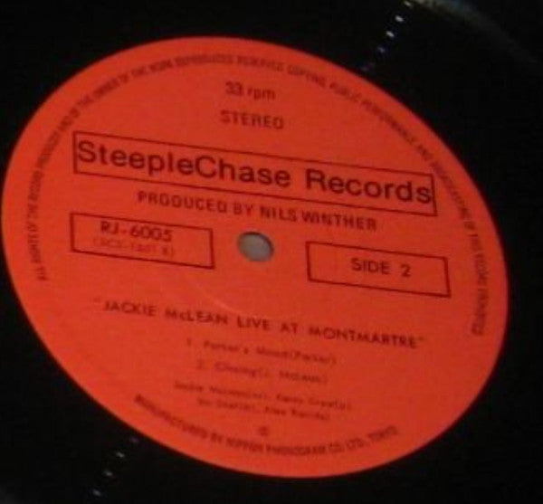 Jackie McLean - Live At Montmartre (LP, Album, RE)