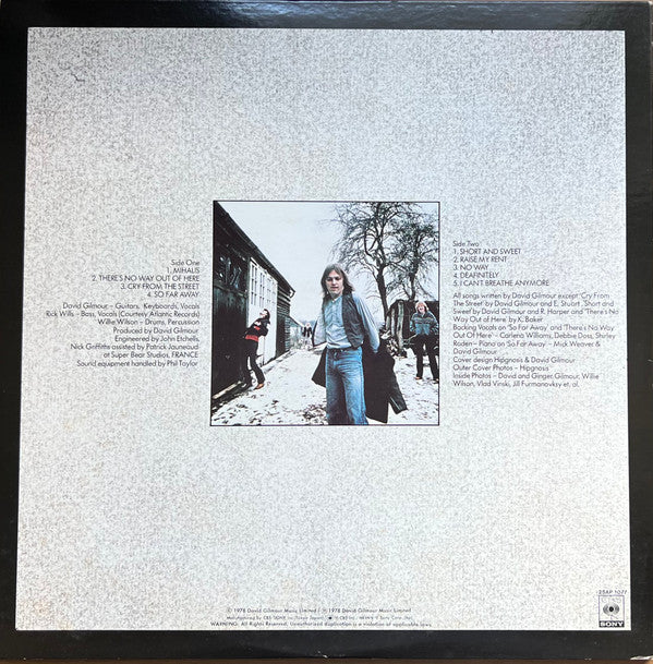 David Gilmour - David Gilmour (LP, Album, Gat)