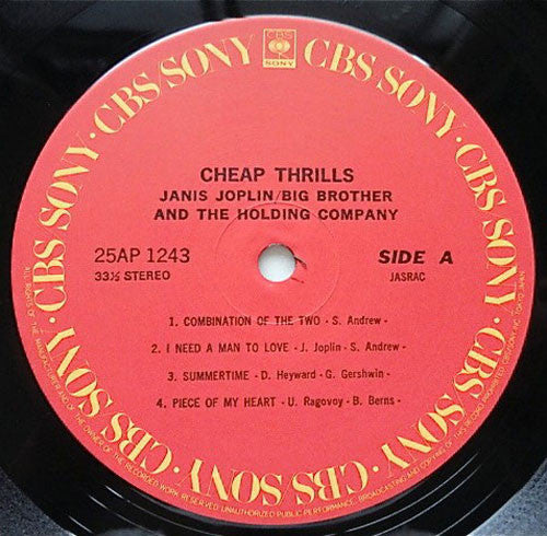 Big Brother & The Holding Company - Cheap Thrills (LP, Album, RE)