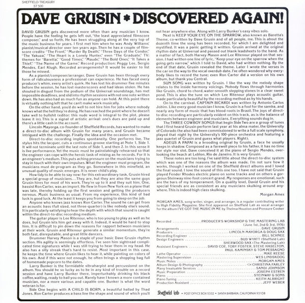 Dave Grusin - Discovered Again! (LP, RE, Alb)