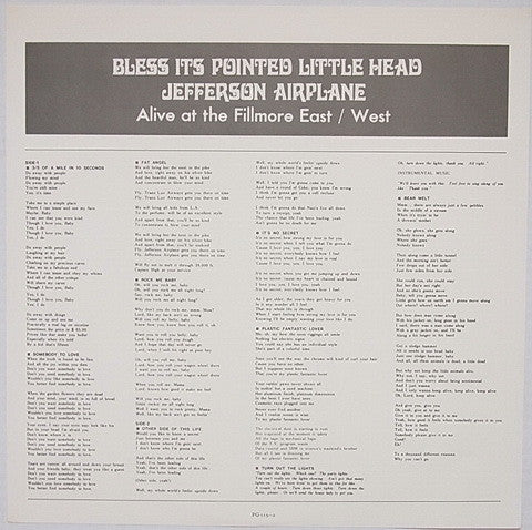 Jefferson Airplane - Bless Its Pointed Little Head (LP, Album, RE)