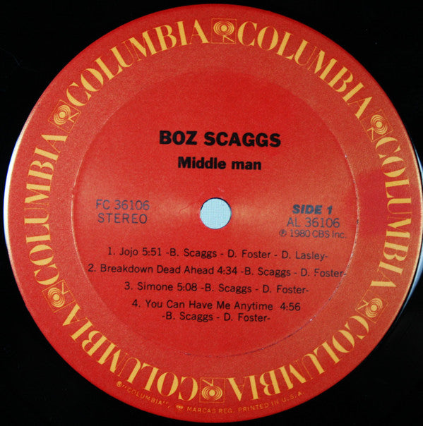 Boz Scaggs - Middle Man (LP, Album)