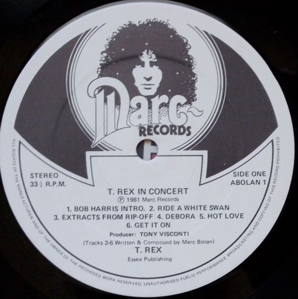 T. Rex - T. Rex In Concert (LP, Album, Gat)