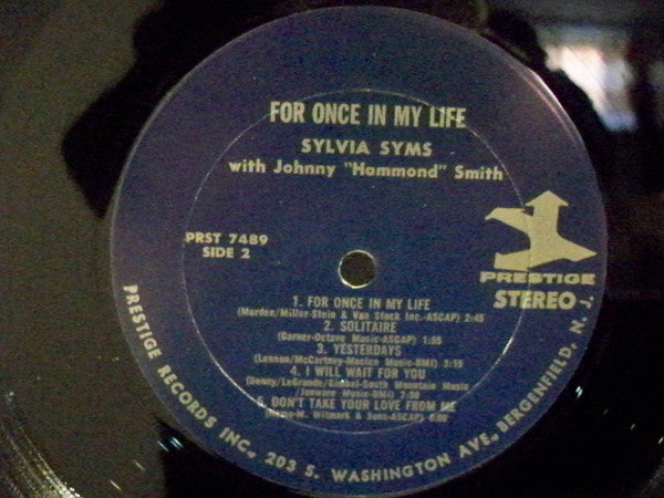 Sylvia Syms - For Once In My Life (LP, Album)