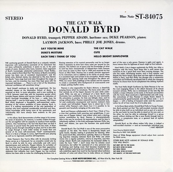 Donald Byrd - The Cat Walk (LP, Album, Ltd, RE)