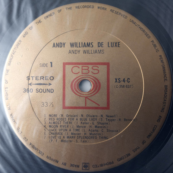 Andy Williams - De Luxe (LP, Album, Comp)