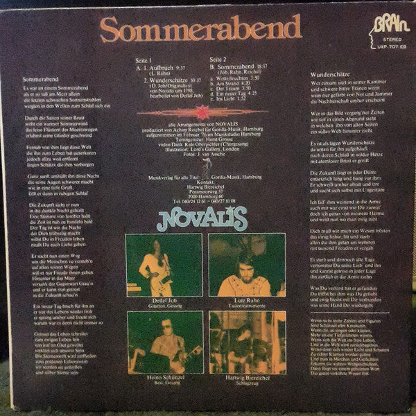 Novalis (3) - Sommerabend (LP, Album)