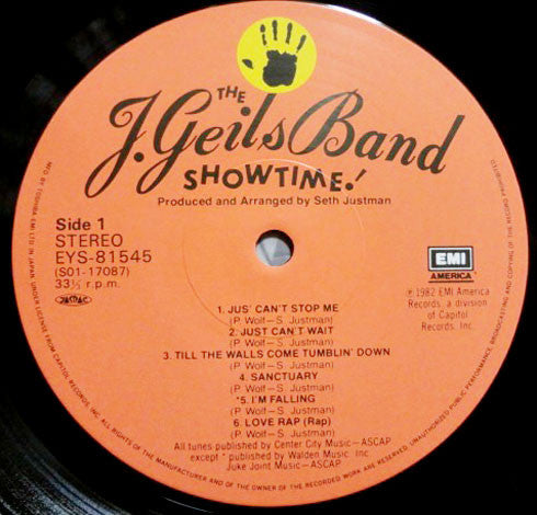 The J. Geils Band - Showtime! (LP, Album)