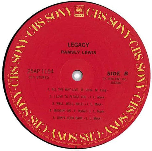 Ramsey Lewis - Legacy (LP, Album)