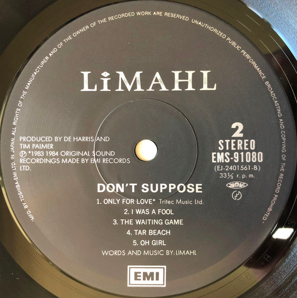 Limahl - Don't Suppose (LP, Album)