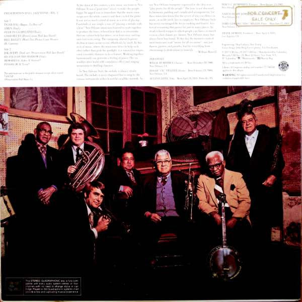 Preservation Hall Jazz Band - New Orleans, Vol. 1(LP, Album, Quad, ...