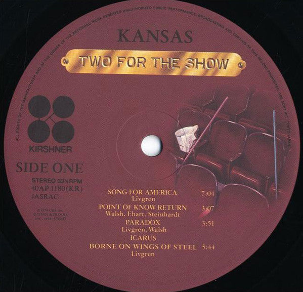 Kansas (2) - Two For The Show (2xLP, Album, Gat)