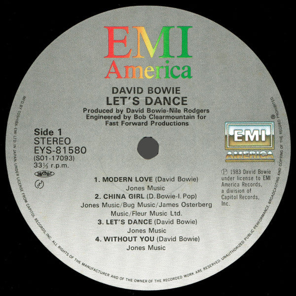 David Bowie = デビッド・ボウイー* - Let's Dance = レッツ・ダンス (LP, Album)