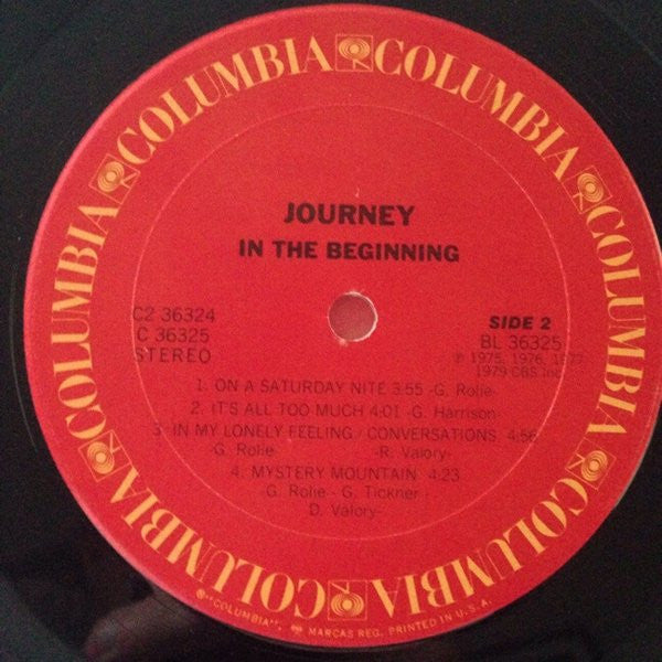 Journey - In The Beginning - 1975-1977 (2xLP, Comp, RM, San)