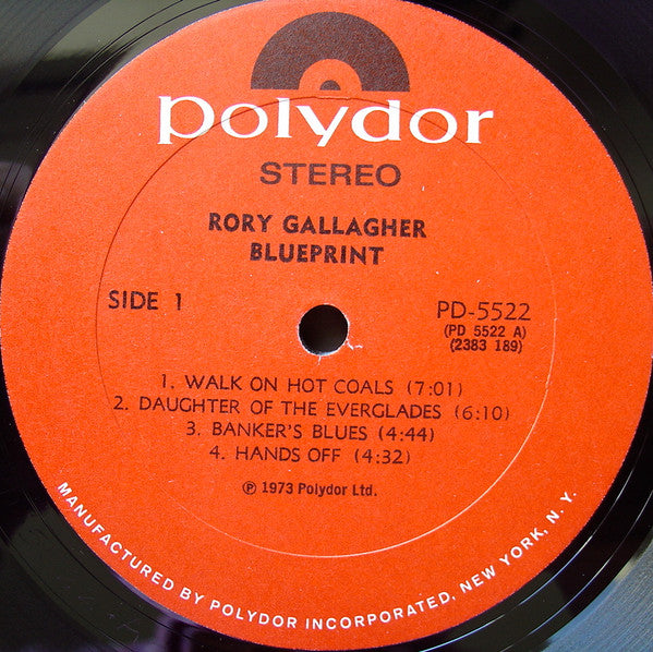 Rory Gallagher - Blueprint (LP, Album, All)