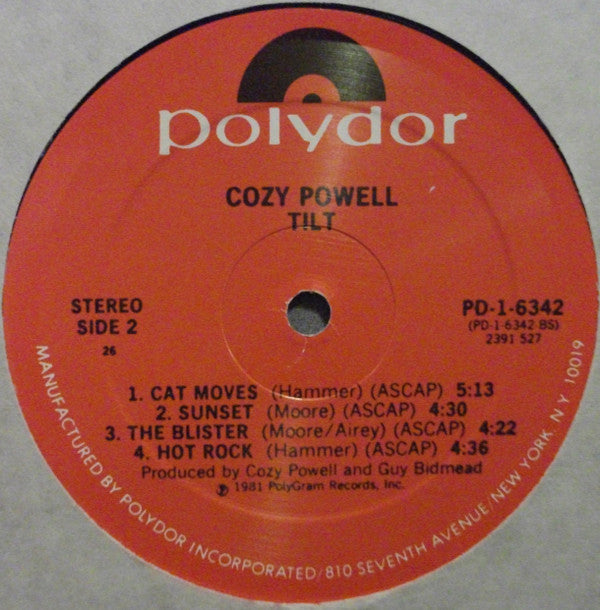 Cozy Powell - Tilt (LP, Album)