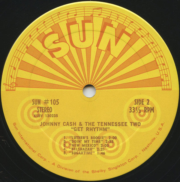 Johnny Cash & The Tennessee Two - Get Rhythm (LP, Comp, RE)