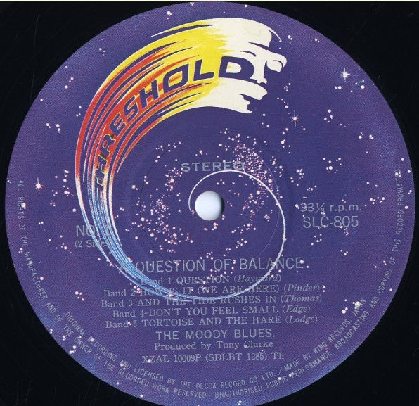 The Moody Blues - A Question Of Balance (LP, Album, RE, Gat)