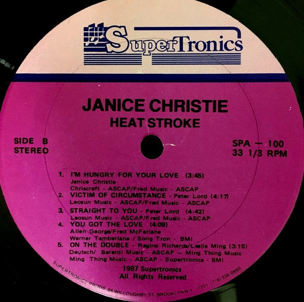 Janice Christie - Heat Stroke (LP, Album)