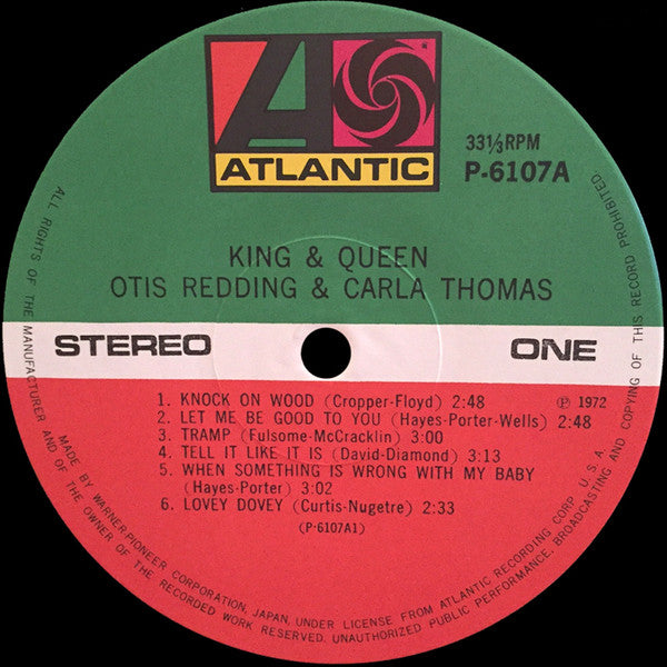 Otis Redding & Carla Thomas - King & Queen (LP, Album)