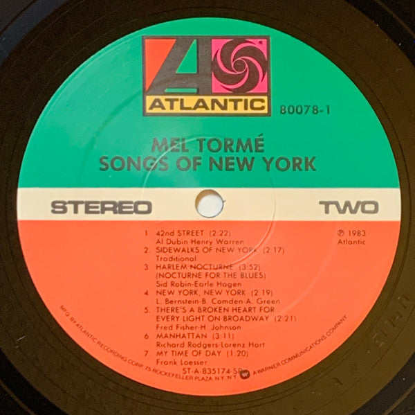 Mel Tormé - Songs Of New York (LP, RE, RM)