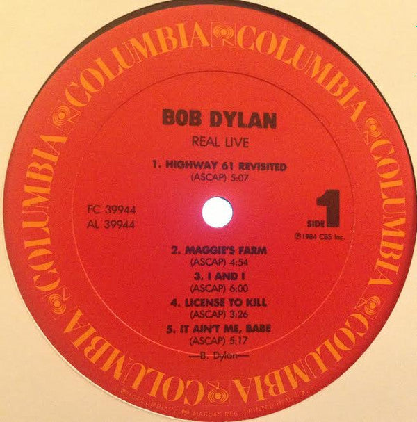 Bob Dylan - Real Live (LP, Album, Pit)